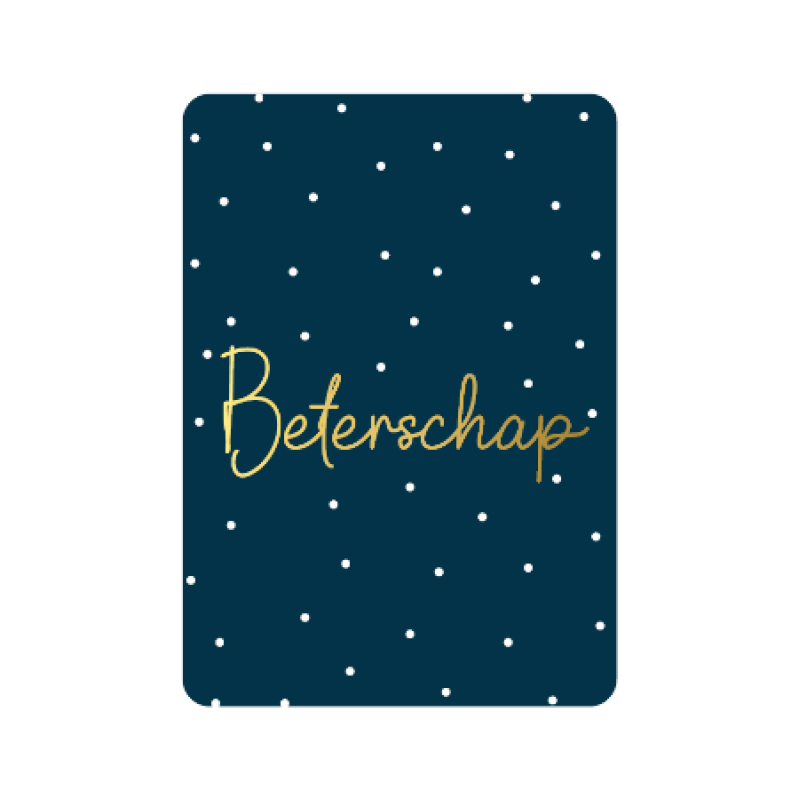 Postkaart | Beterschap | goudfolie