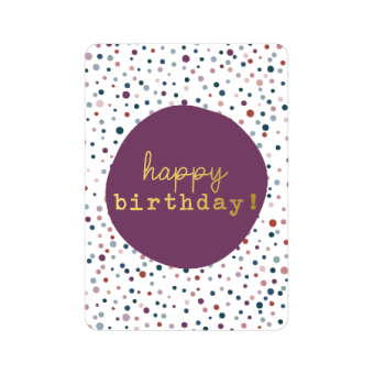 Postkaart | Happy birthday | goudfolie