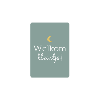 kadokaartje A7 | Welkom kleintje! | goudfolie