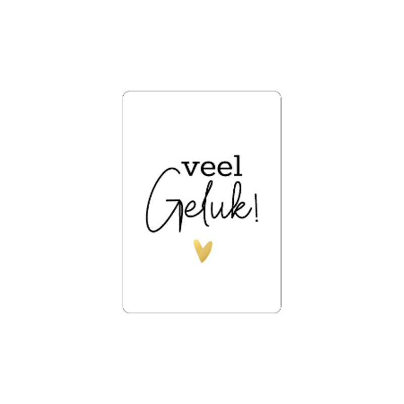 kadokaartje A7 | Veel geluk | goudfolie