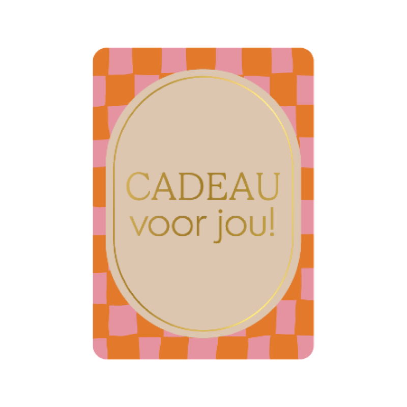 Postkaart | Cadeau voor jou | goudfolie