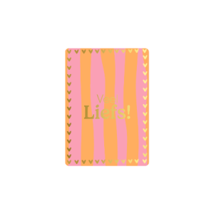 Postkaart | Veel liefs | goudfolie