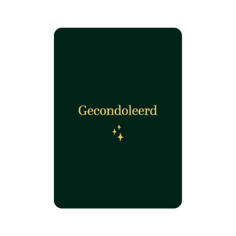 Postkaart | Gecondoleerd | Groen | goudfolie