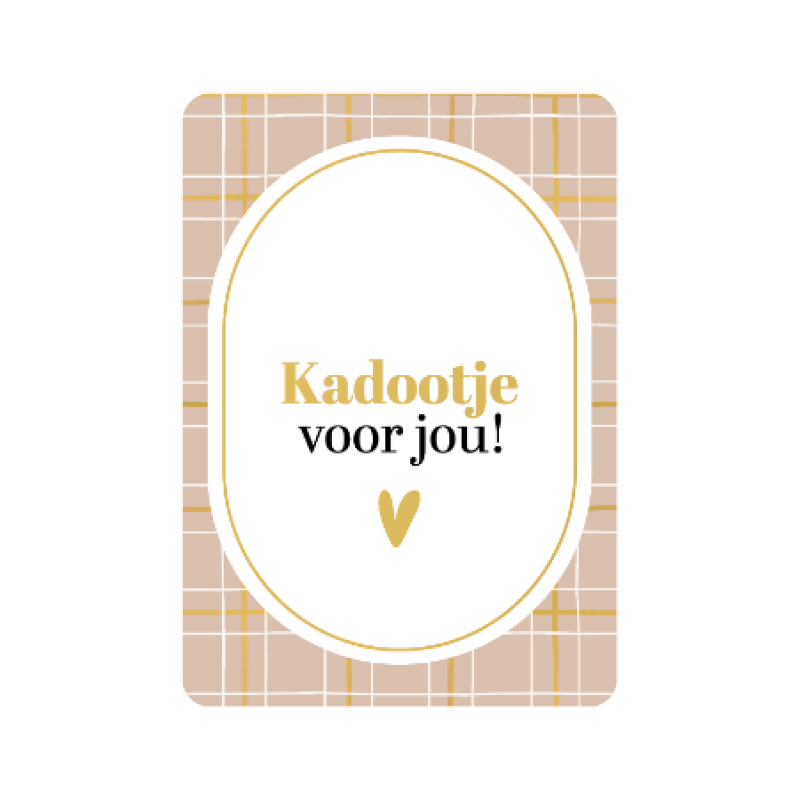 Postkaart | Kadootje voor jou | goudfolie