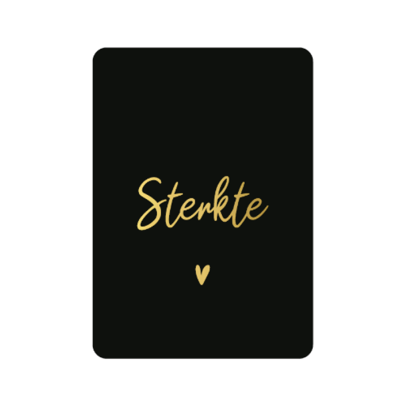 Postkaart | Sterkte | Groen | goudfolie