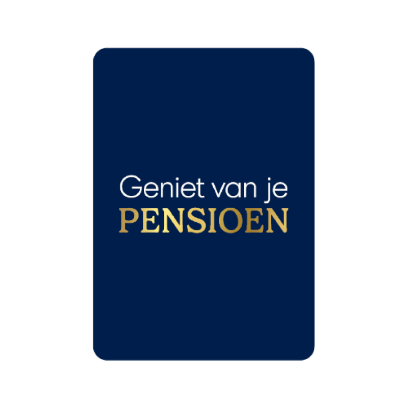 Postkaart | Geniet van je pensioen | goudfolie