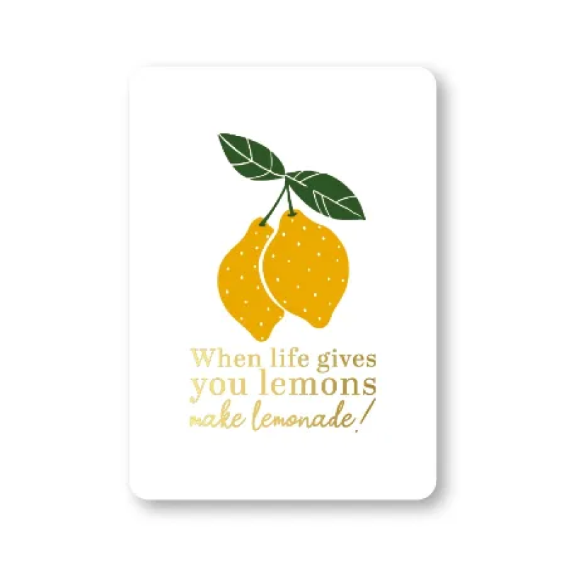 Postkaart | When life gives you lemons | goudfolie