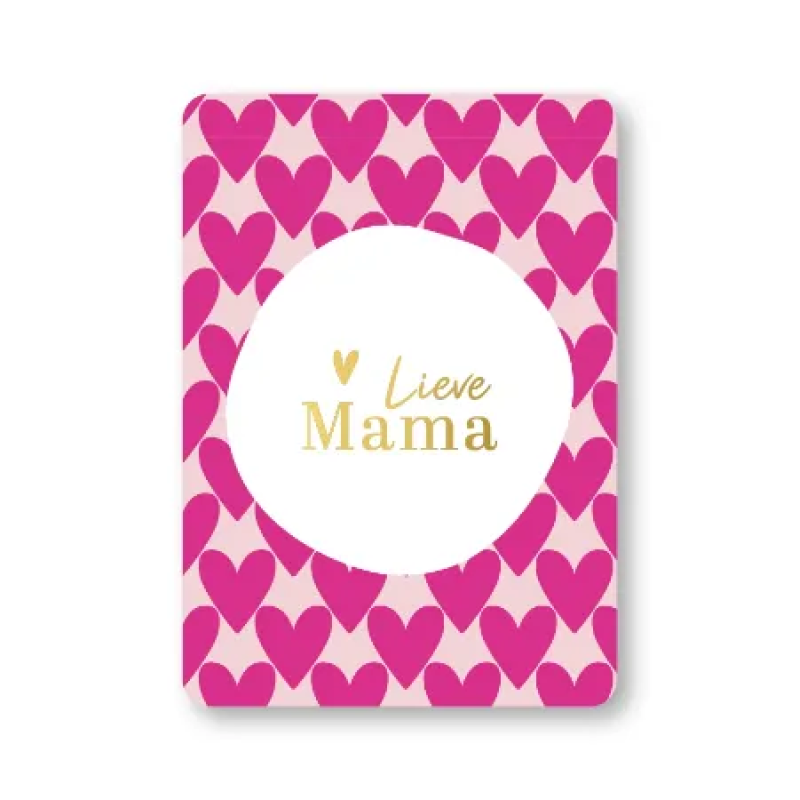 Postkaart | Lieve mama | goudfolie