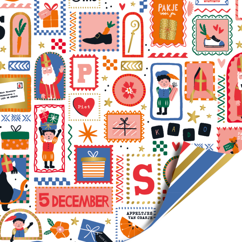 Inpakpapier | 70 cm | 2 m | Sinterklaas pret