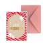 Wenskaart Gevouwen |Lieve vriendin | A6 met roze Envelop & Goudfolie