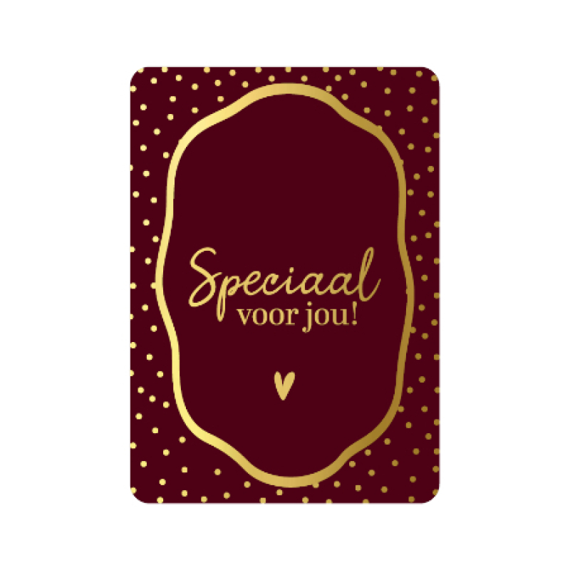 Postkaart | Speciaal voor jou | goudfolie | Stippen