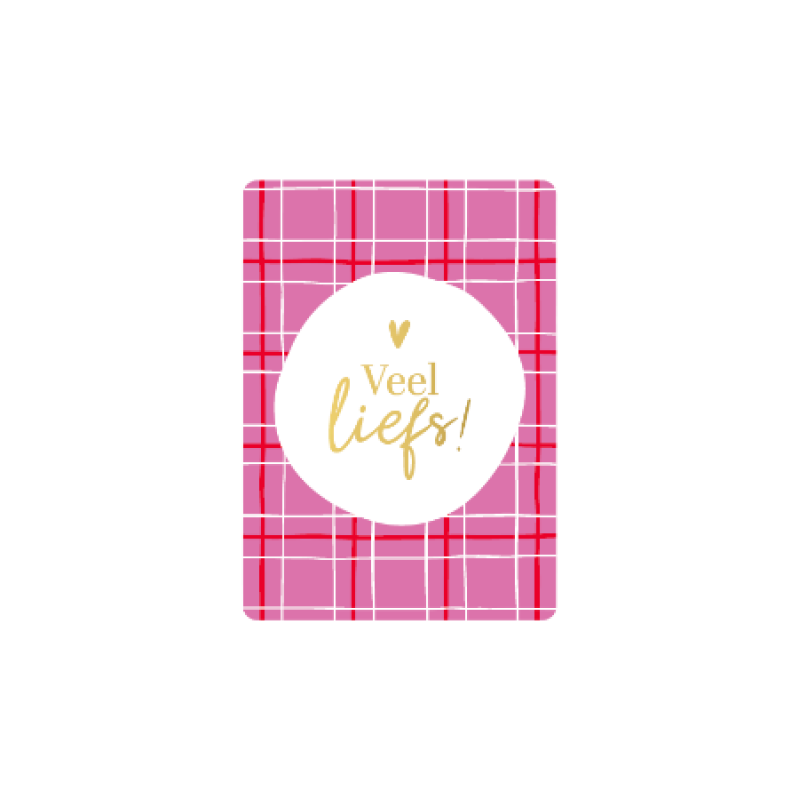 Postkaart | Veel liefs | goudfolie