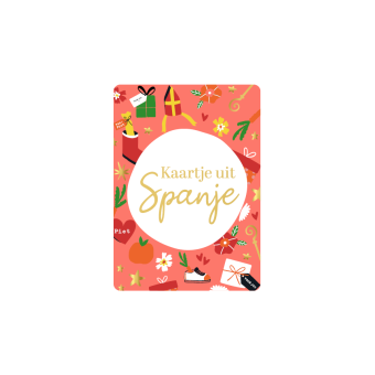 Kadokaartje A7 | Kaartje uit Spanje| rood, goudfolie