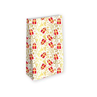 Blokbodemzak M | Mijterfeest | 14 x 8 x 26 cm