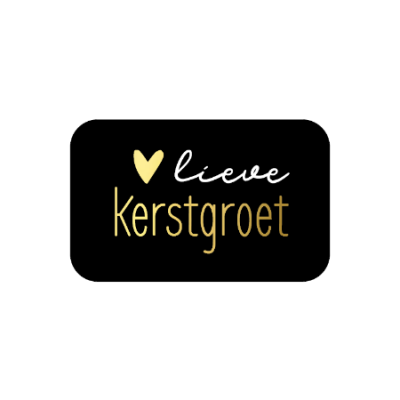 Sluitsticker | Lieve kerstgroet | Goudfolie | 10 stuks