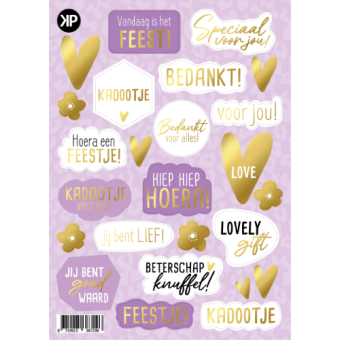 Stickervel | diversen lila