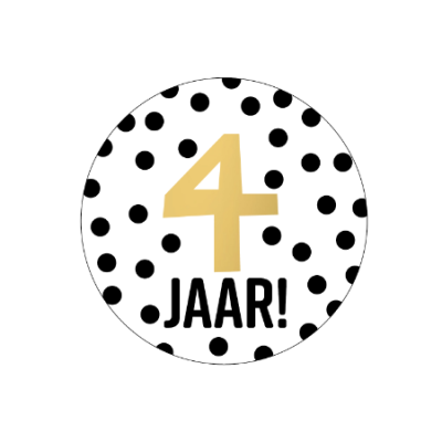 Sluitsticker | 4 jaar | 10 stuks