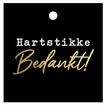 Kadolabel | Hartstikke bedankt