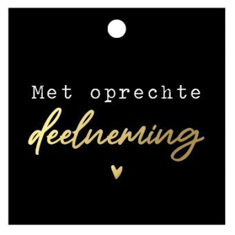 Kadolabel | Met oprechte deelneming 