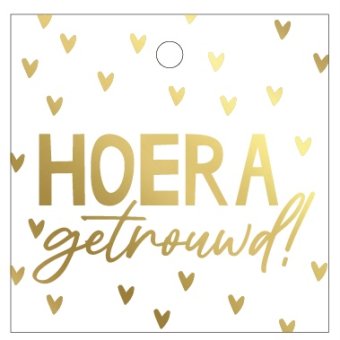 Kadolabel | Hoera getrouwd