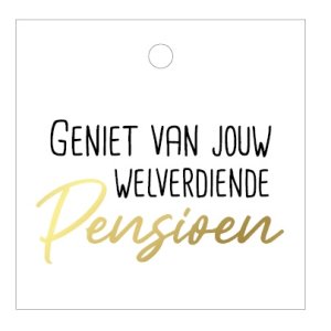Kadolabel | Geniet van jouw welverdiende pensioen