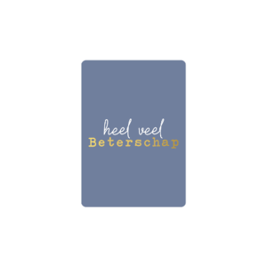 kadokaartje A7 | Heel veel beterschap | goudfolie