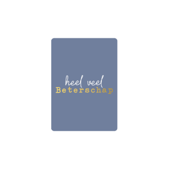 kadokaartje A7 | Heel veel beterschap | goudfolie