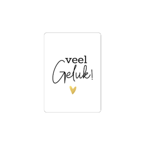 kadokaartje A7 | Veel geluk | goudfolie