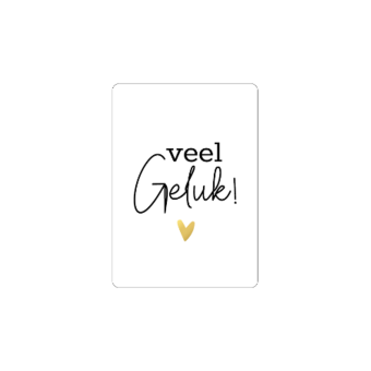 kadokaartje A7 | Veel geluk | goudfolie