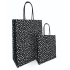 Papieren kraft tas | 101 dots zwart/wit  | 18x8x22cm