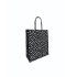 Papieren kraft tas | 101 dots zwart/wit  | 18x8x22cm