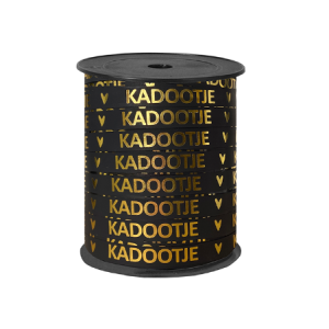Krullint | Kadootje | zwart/goud | 5 meter | 10 mm