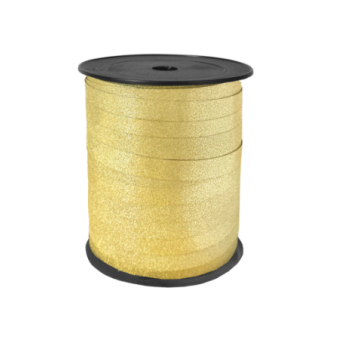 Krullint | Glitter | Goud | 5 meter | 10 mm