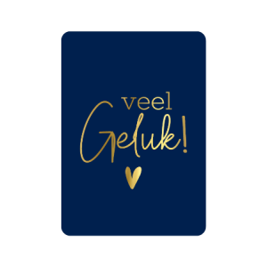 Postkaart | Veel geluk | goudfolie