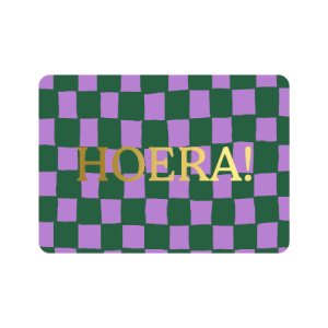Postkaart | Hoera blokjes | goudfolie