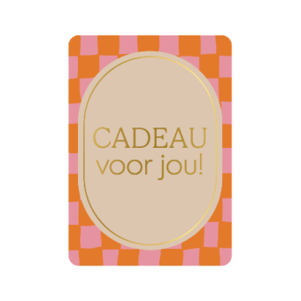 Postkaart | Cadeau voor jou | goudfolie