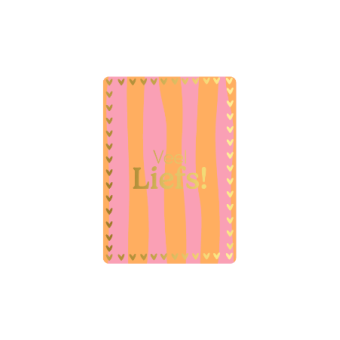 Postkaart | Veel liefs | goudfolie