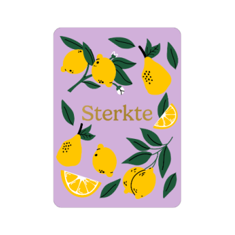 Postkaart | Sterkte | goudfolie