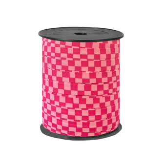 Krullint | blokjes | roze/fuschia | 5 meter | 10 mm