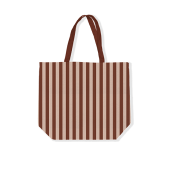 Canvas Tas | Mokka/Beige | Strepen