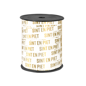 Krullint | Sinterklaas | wit/goud | 5 meter