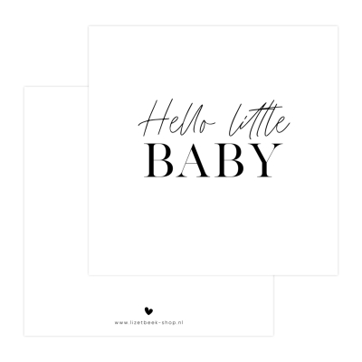 Wenskaart | Hello little baby