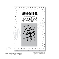 Postkaart | Meester | Confetti