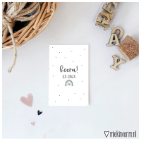 Mini kaart | Hoera! Een jongen