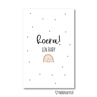Mini kaart | Hoera! Een baby