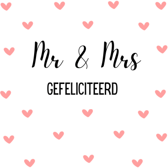 Wenskaart | Gefeliciteerd huwelijk | Mr&Mrs