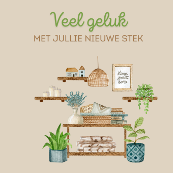 Wenskaart | Veel geluk met jullie nieuwe stek