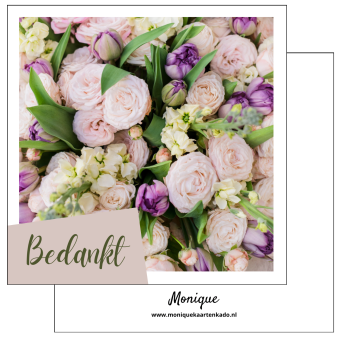 Wenskaart | Bedankt | Bloemen