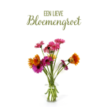 Postkaart | Een lieve bloemengroet | Vaas bloemen