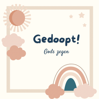 Wenskaart | Gedoopt! Gods zegen